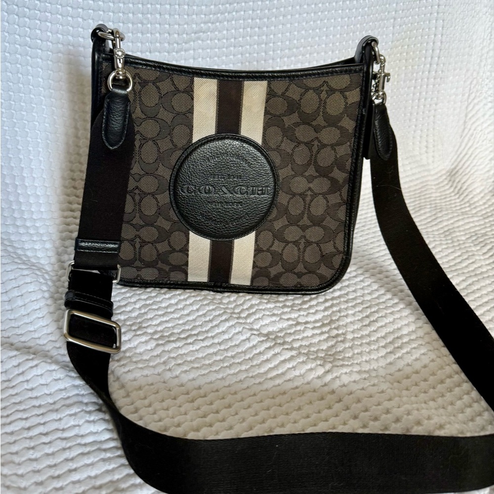 Coach Black and Gray Signature Tote